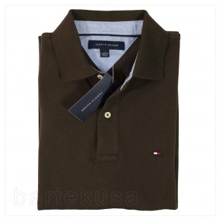 Tommy Hilfiger Koszula Polo Brązowa